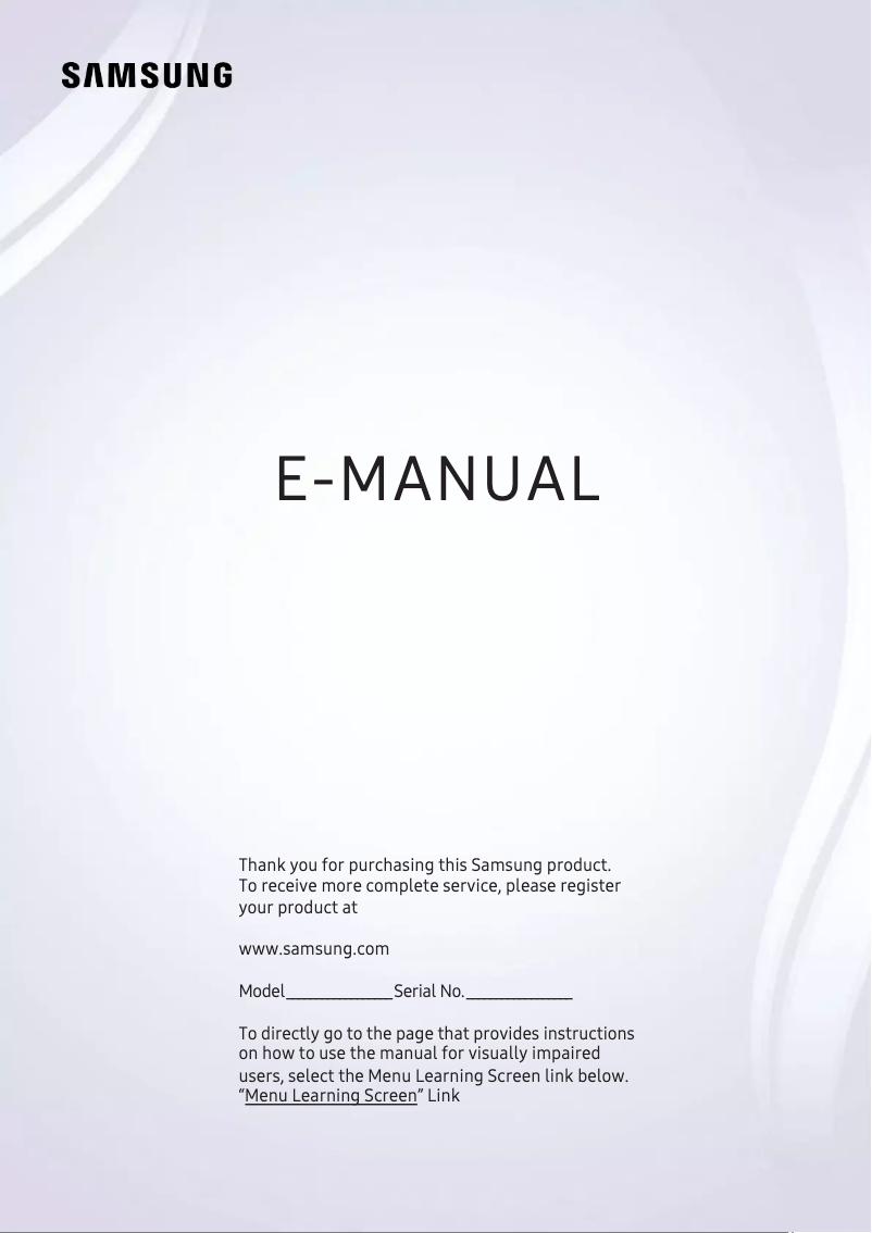 Page 1 de la notice Manuel utilisateur Samsung UA65NU7300G