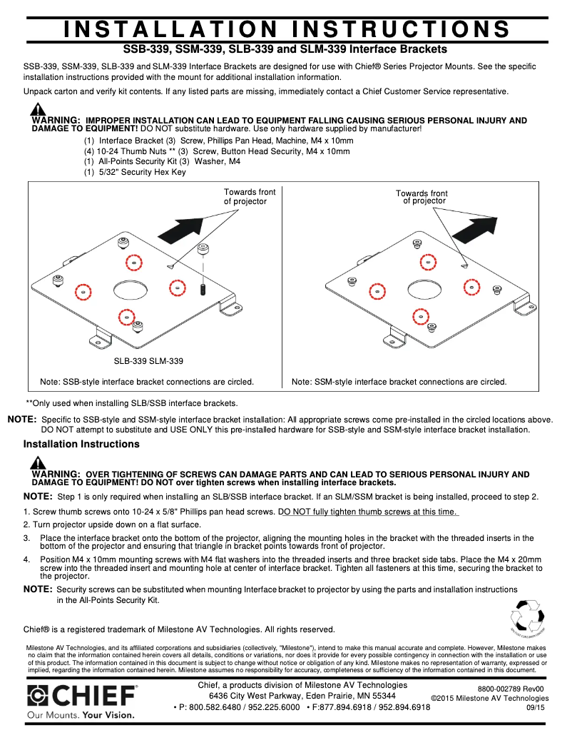 Image de la première page du manuel de l'appareil SSB339