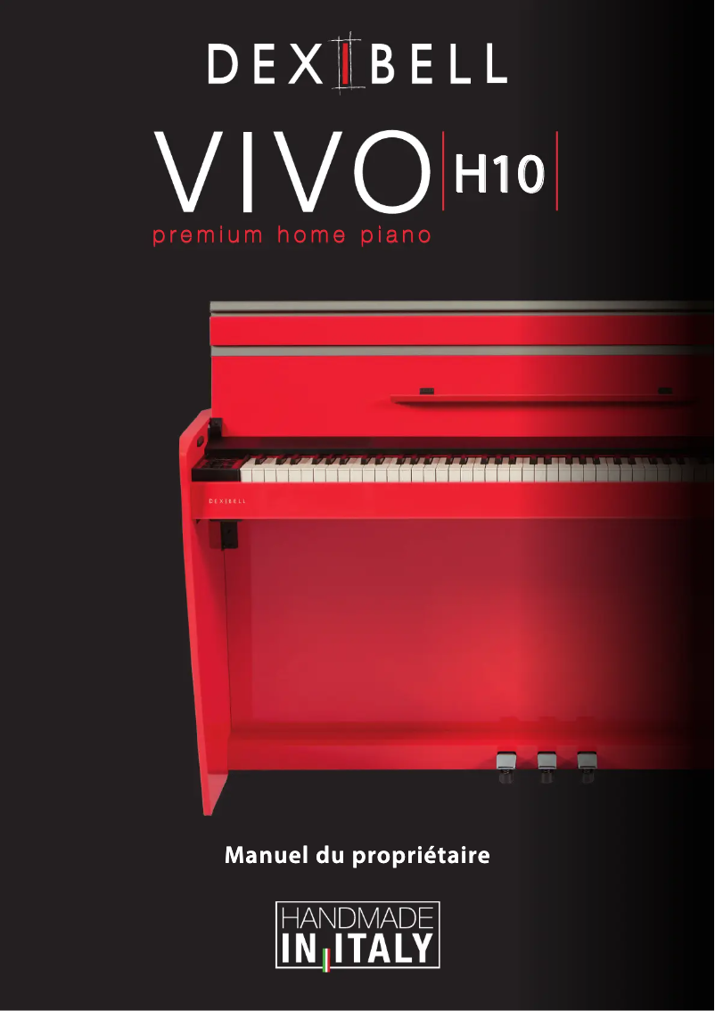 Page 1 de la notice Manuel utilisateur Dexibell Vivo H10