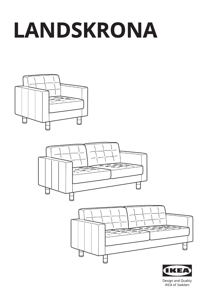 Page 1 de la notice Manuel utilisateur Ikea LANDSKRONA 804.130.49