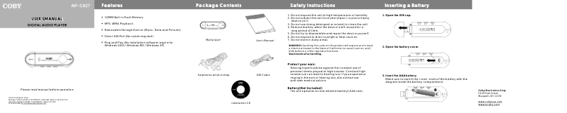 Imagen de la primera página del manual del dispositivo MP-C827