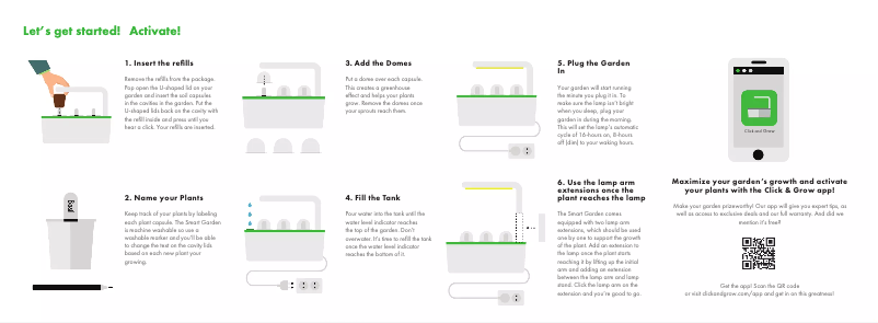Page 1 of the manual User Manual Click & Grow Smart Garden 3