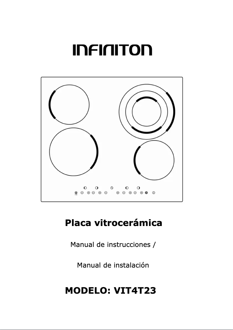 Page n°1 - Manuel utilisateur Infiniton VIT4T23