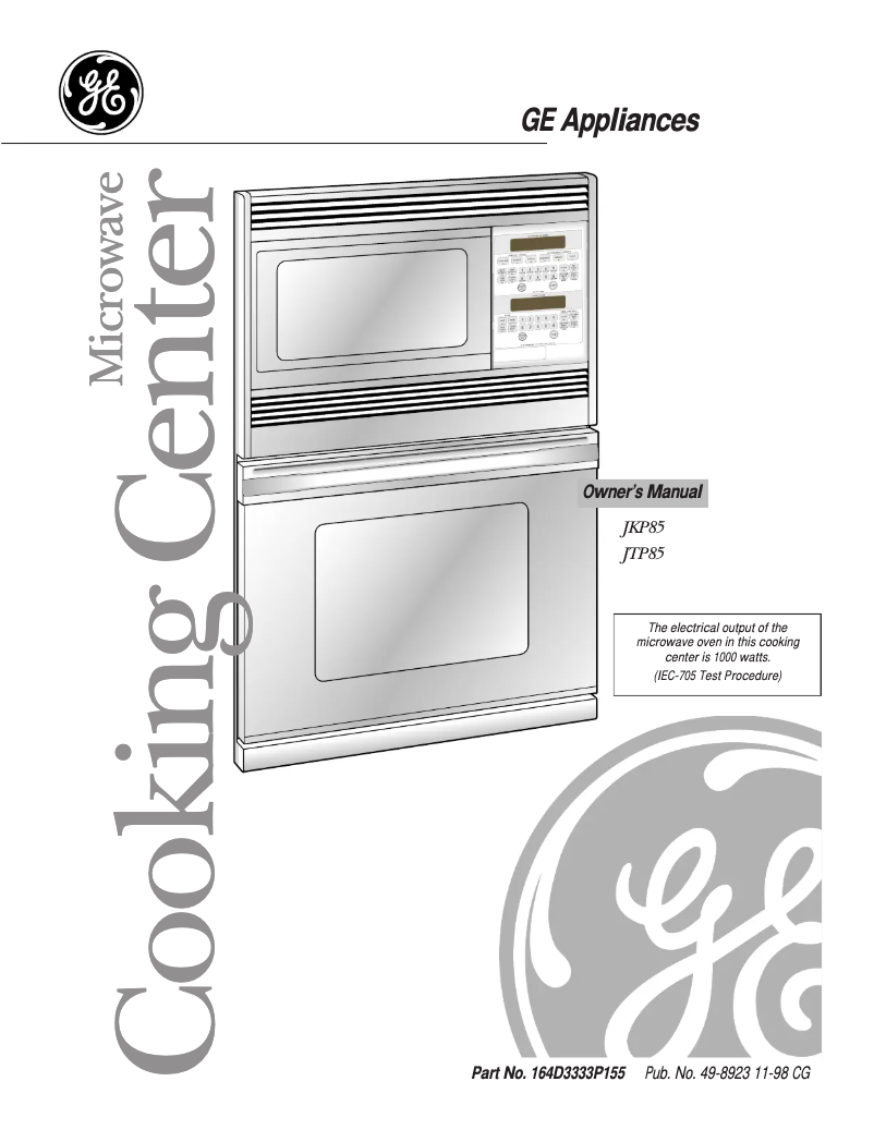 Imagen de la primera página del manual del dispositivo JTP85BABB