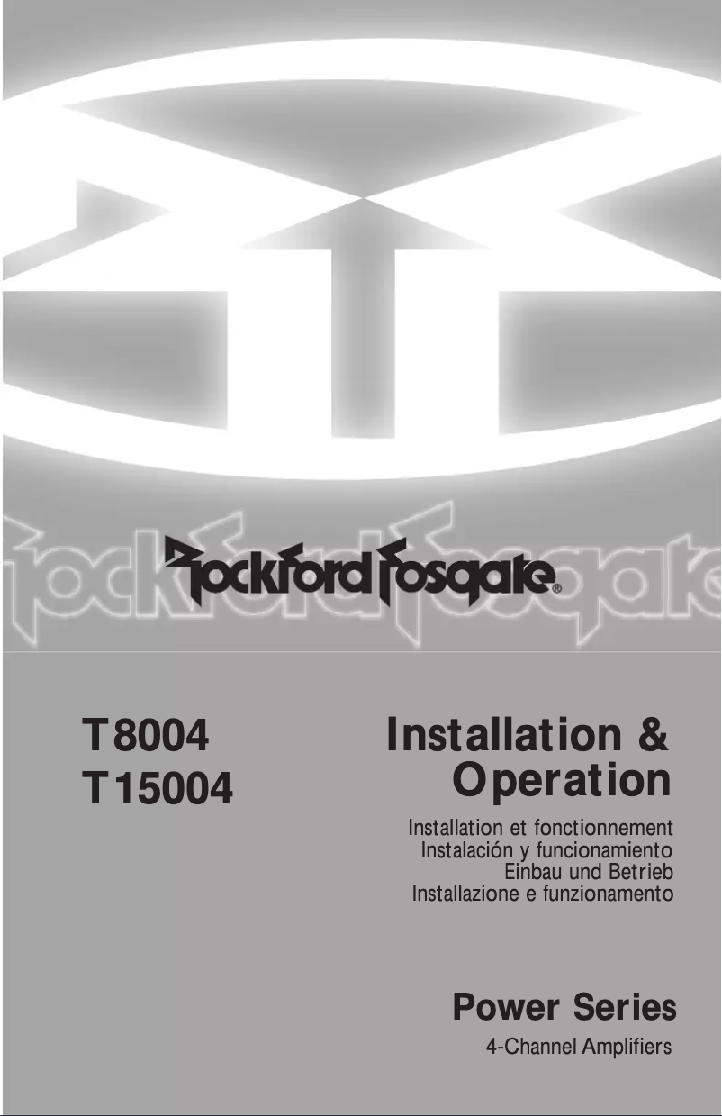 Página 1 del manual Manual de usuario Rockford Fosgate T8002