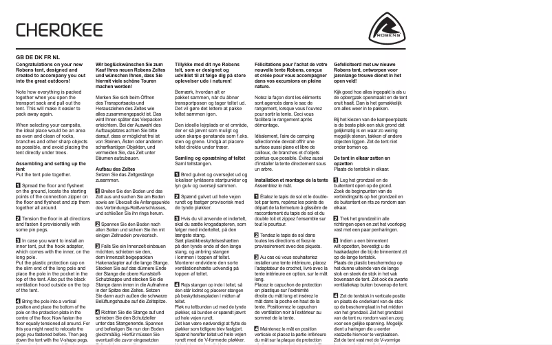 Page n°1 - Manuel utilisateur Robens Cherokee