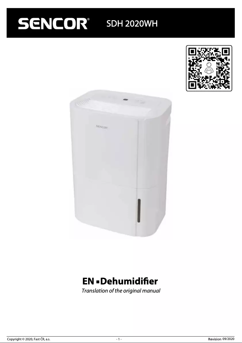 Page n°1 - Manuel utilisateur Sencor SDH 2020WH