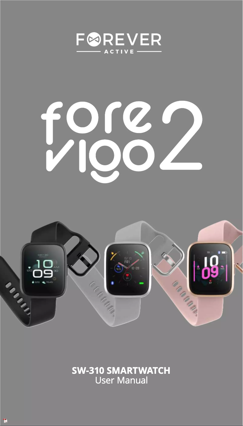 Page 1 de la notice Manuel utilisateur Forever ForeVigo 2 SW-310