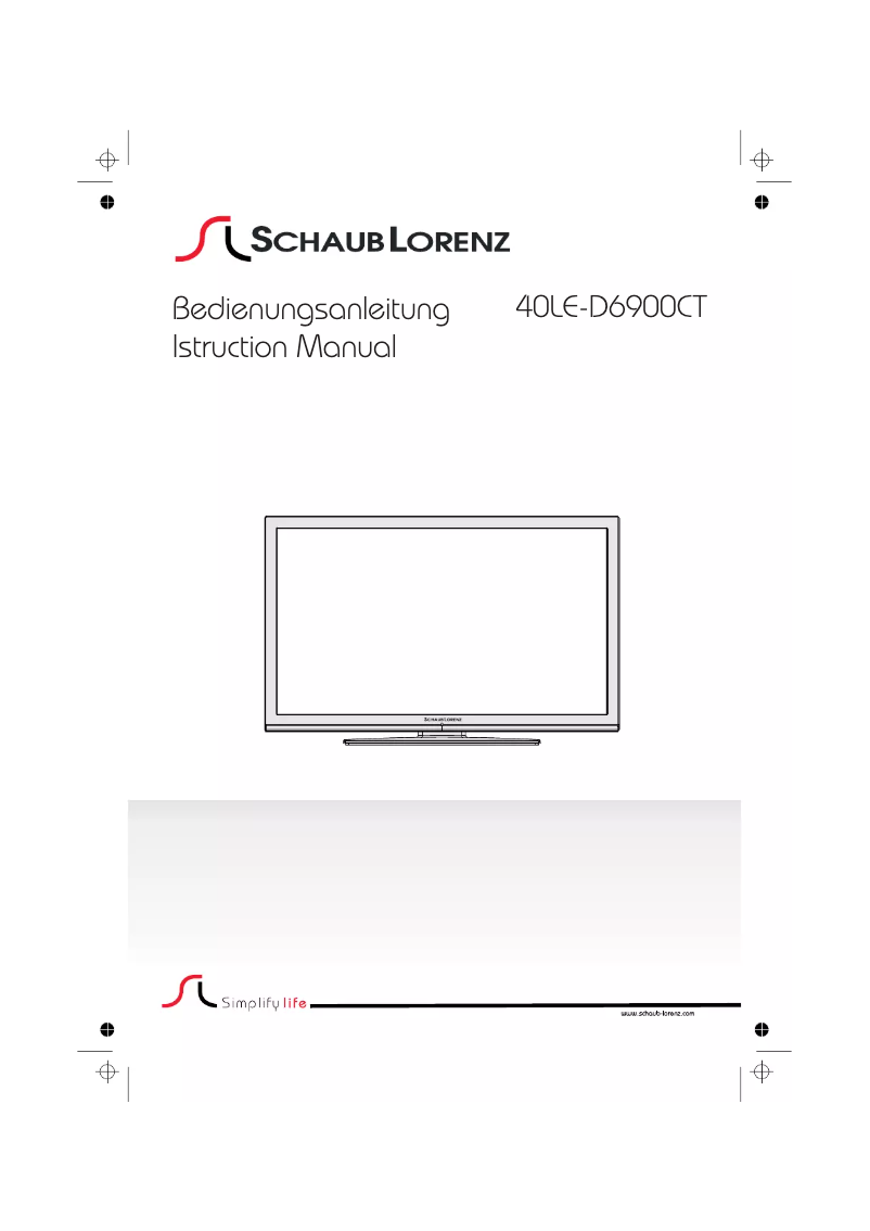 Page 1 de la notice Manuel utilisateur Schaub Lorenz 40LE-D6900CT