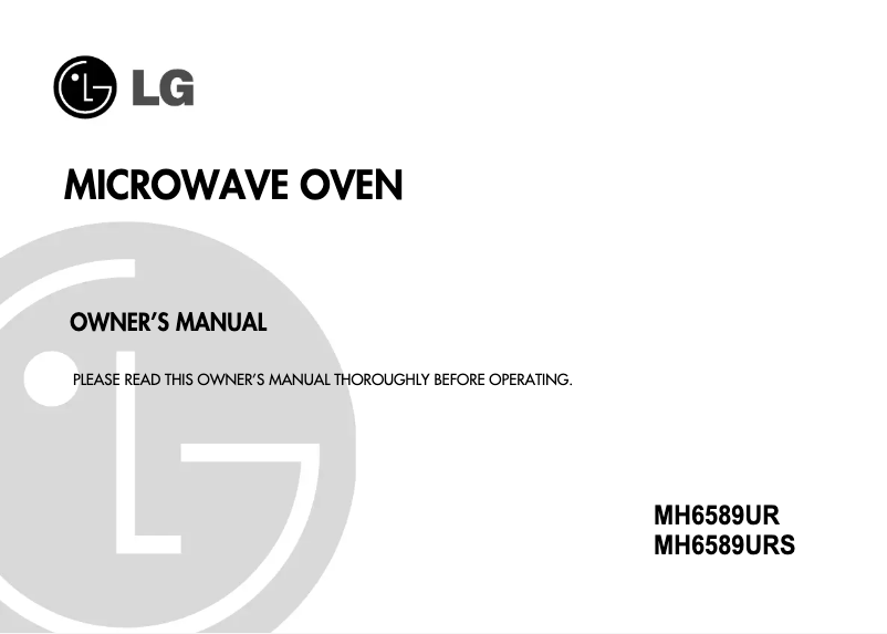 Page 1 de la notice Manuel utilisateur LG MH6589UR