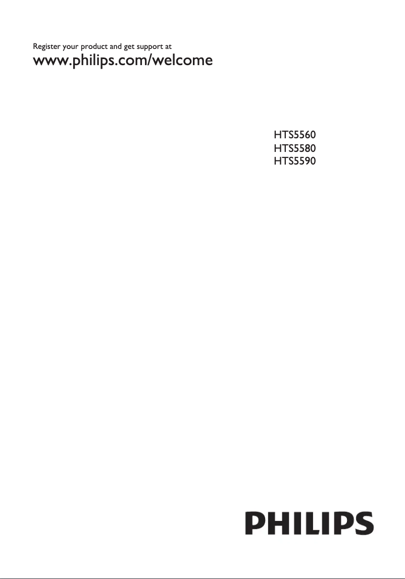 Page 1 de la notice Manuel utilisateur Philips HTS5580