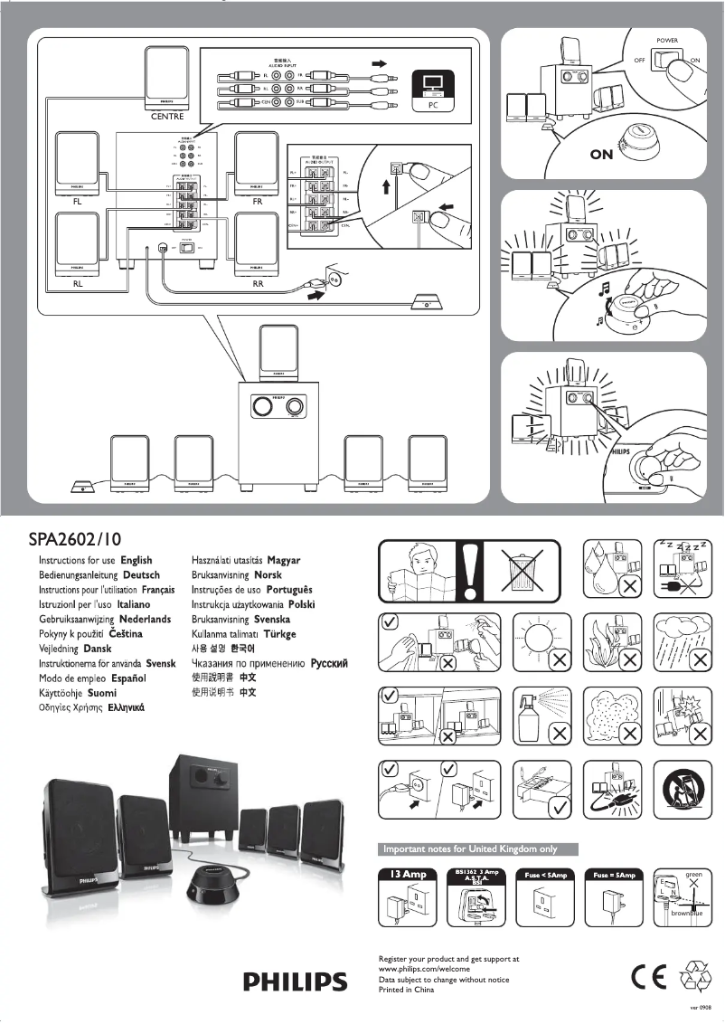Page n°1 - Mode d'emploi Philips SPA2602