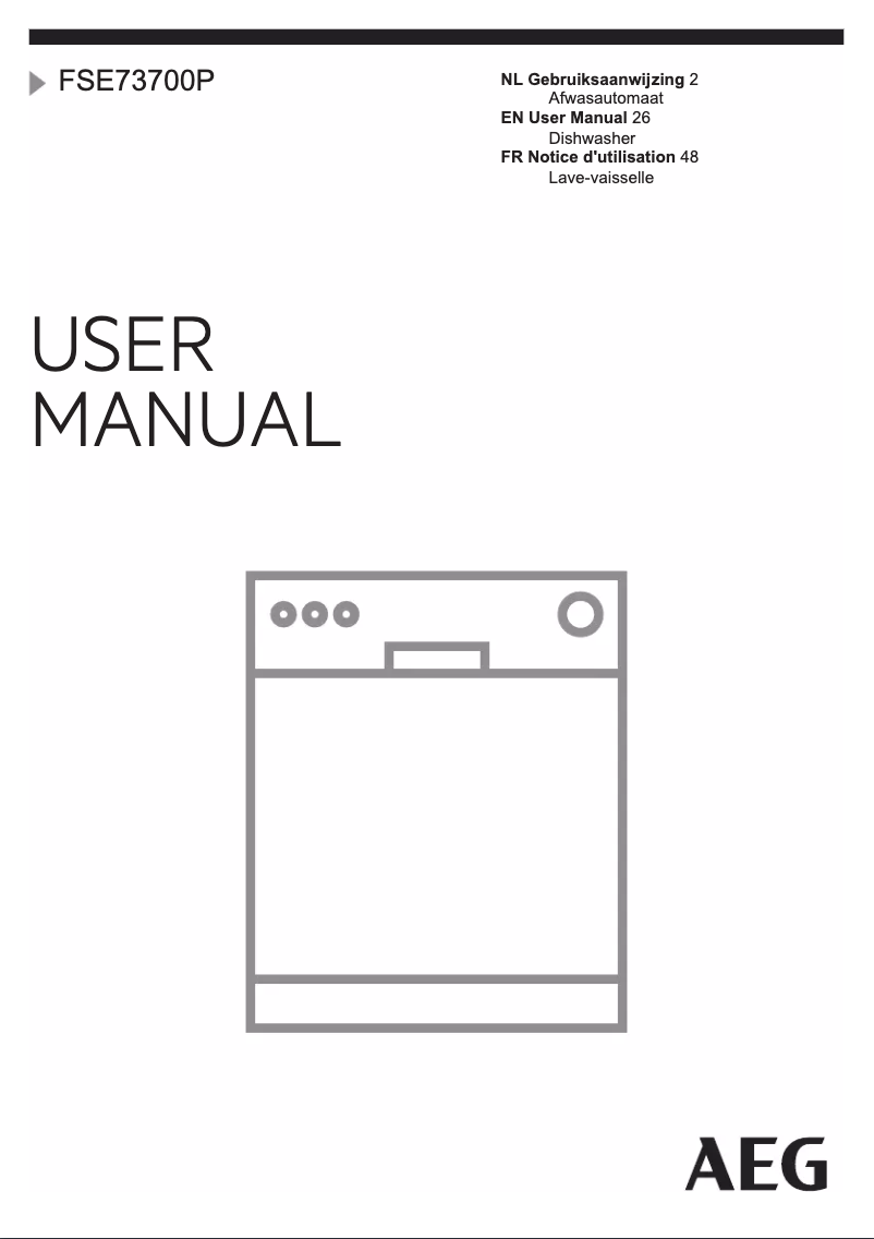 Page 1 de la notice Manuel utilisateur AEG FSE73700P