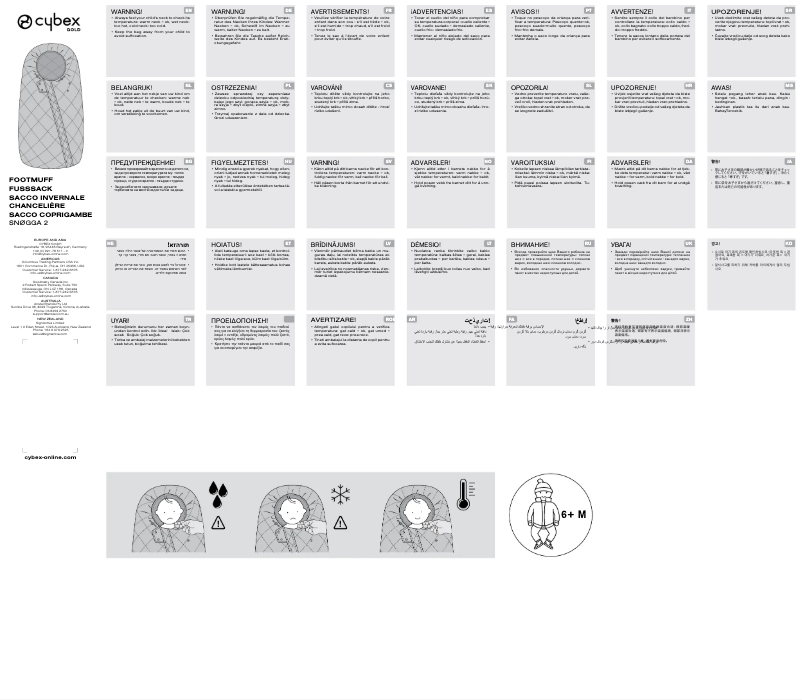 Page 1 de la notice Manuel utilisateur Cybex Snogga 2