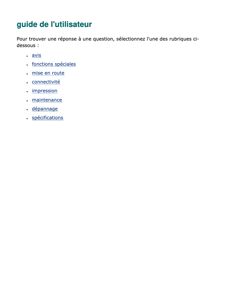 Page 1 de la notice Manuel utilisateur HP Deskjet 3647