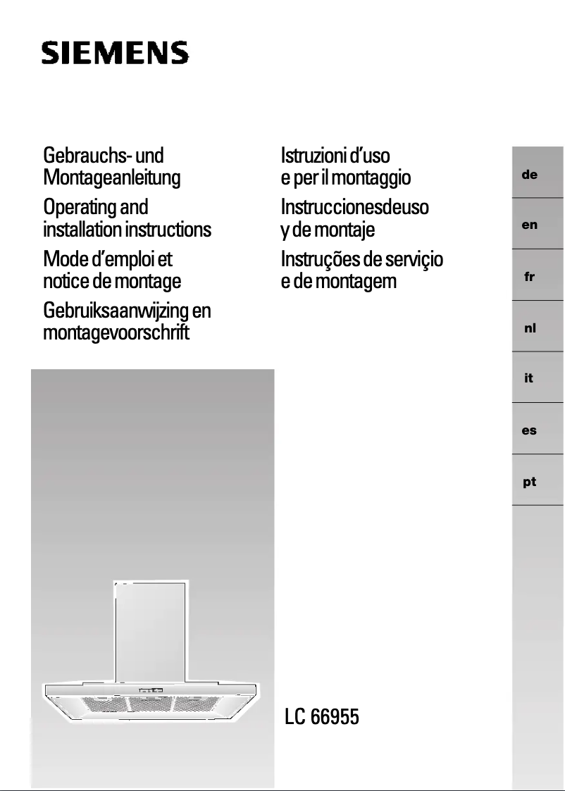 Page n°1 - Manuel utilisateur Siemens LC66955