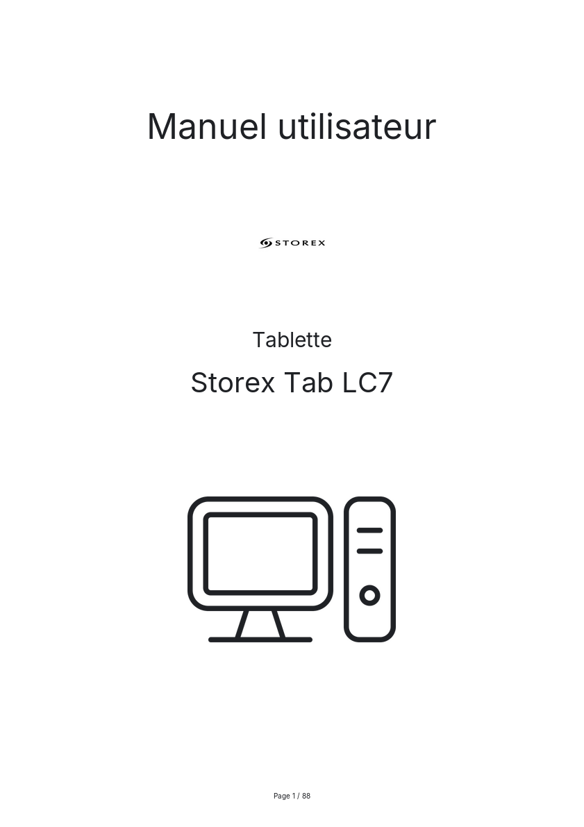 Image de la première page du manuel de l'appareil Tab LC7