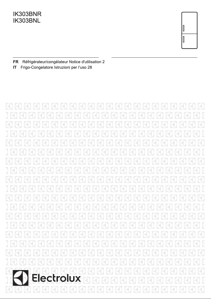 Page 1 de la notice Manuel utilisateur Electrolux IK303BNR