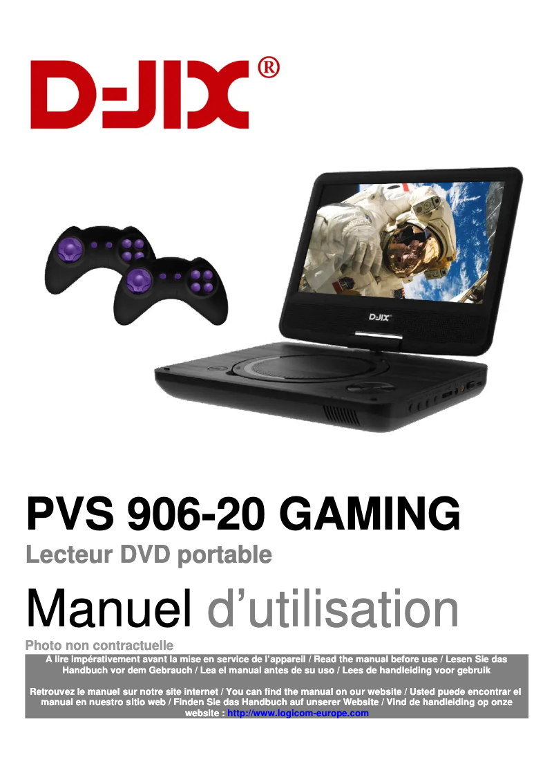 Page 1 de la notice Manuel utilisateur D-Jix PVS 906-20 Gaming