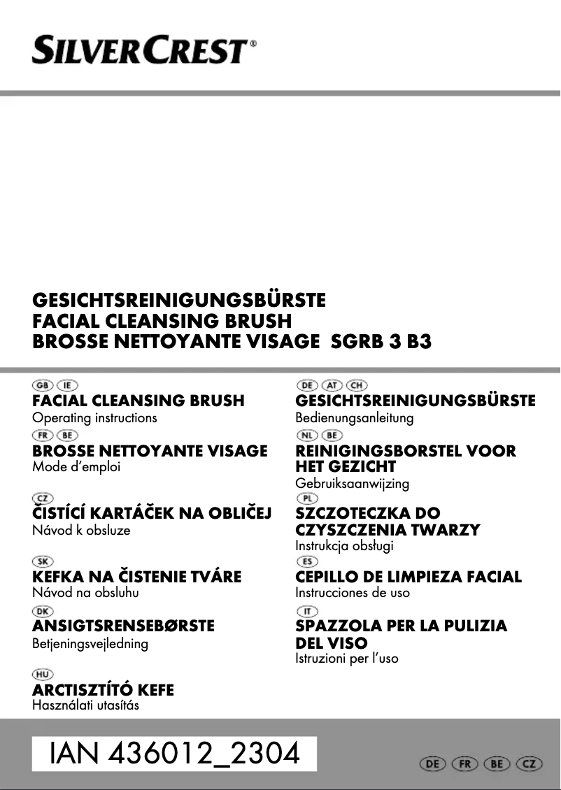 Image de la première page du manuel de l'appareil SGRB 3 B3