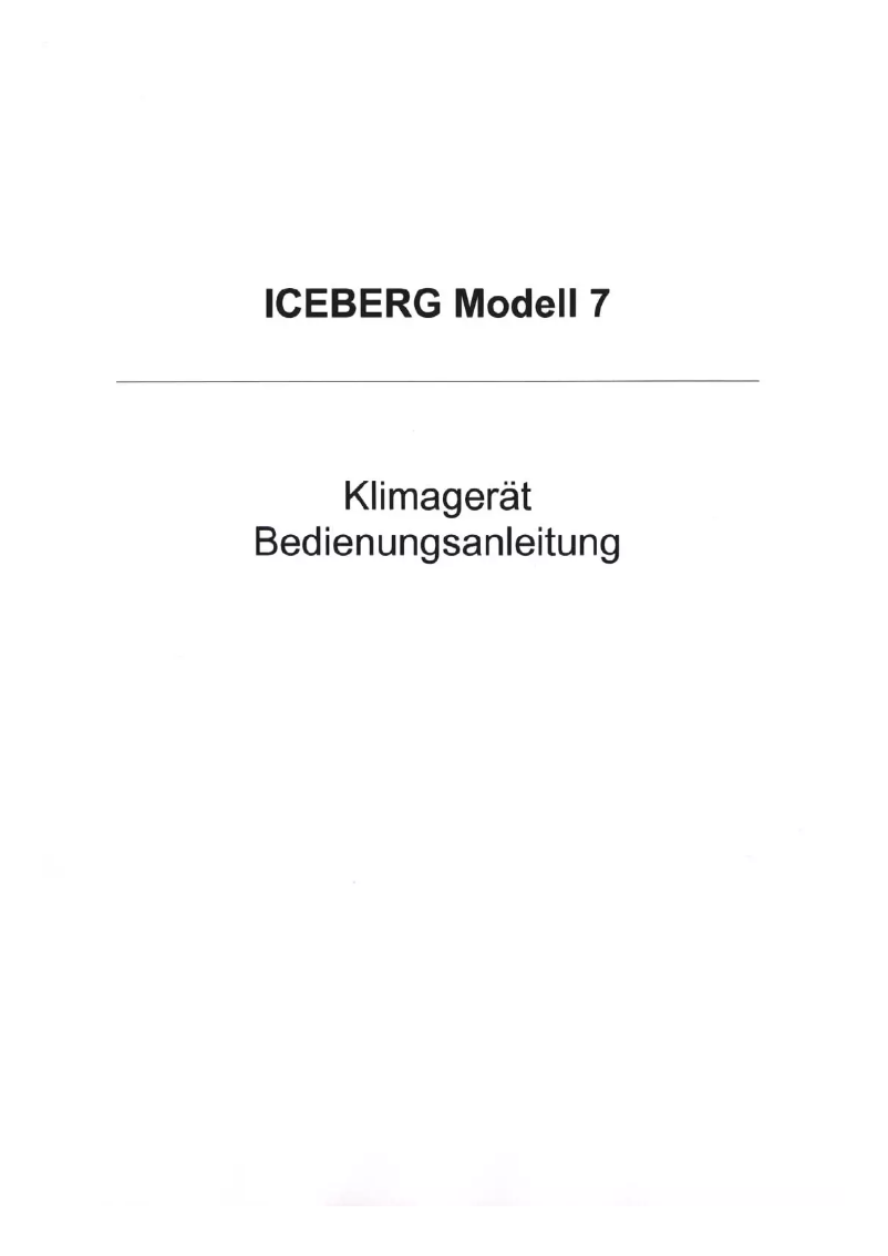 Página 1 del manual Manual de usuario Iceberg Model 7
