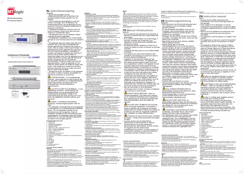 Page 1 de la notice Manuel utilisateur MT Logic CL-1564MT