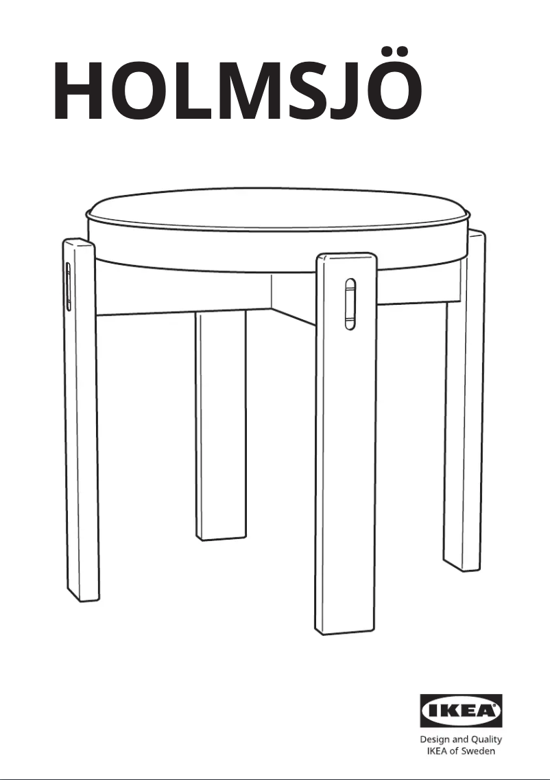 Page 1 de la notice Manuel utilisateur Ikea HOLMSJÖ 305.609.95