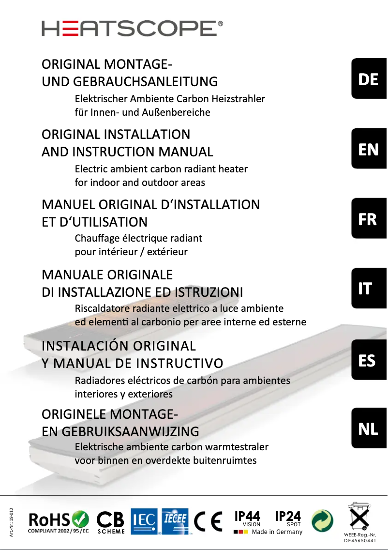 Image de la première page du manuel de l'appareil Vision Plus 3200