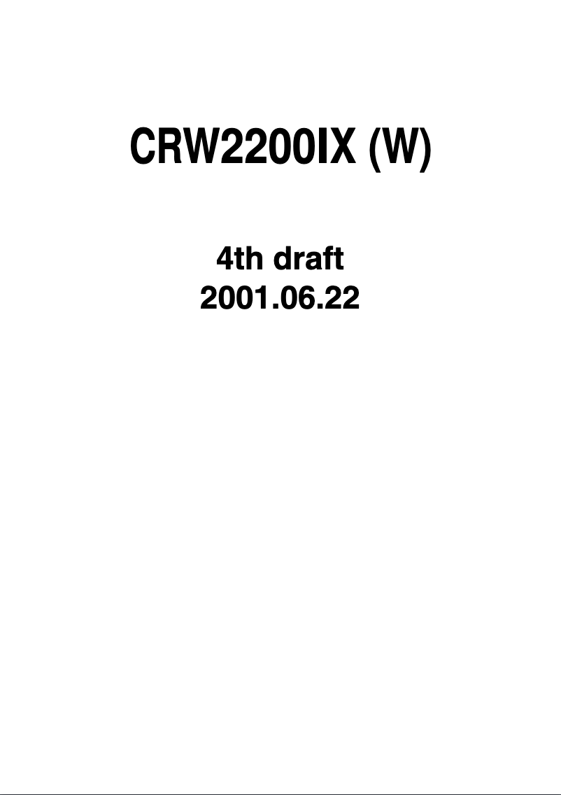 Página 1 del manual Manual de usuario Yamaha CRW-2200IX