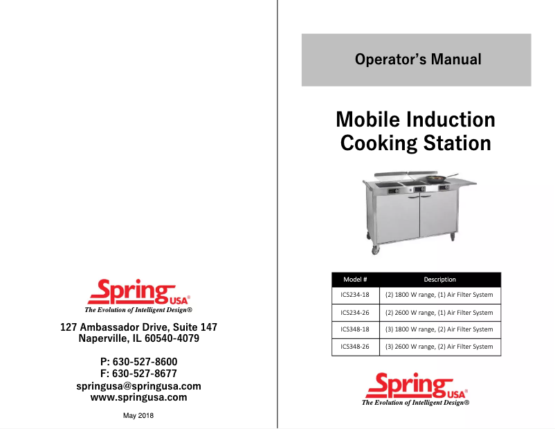 Page 1 de la notice Manuel utilisateur Spring USA ICS348-18