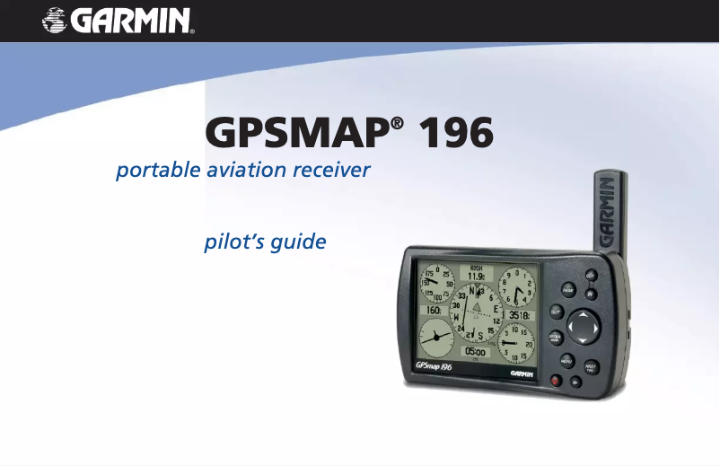 Page n°1 - Manuel utilisateur Garmin GPSMAP 196