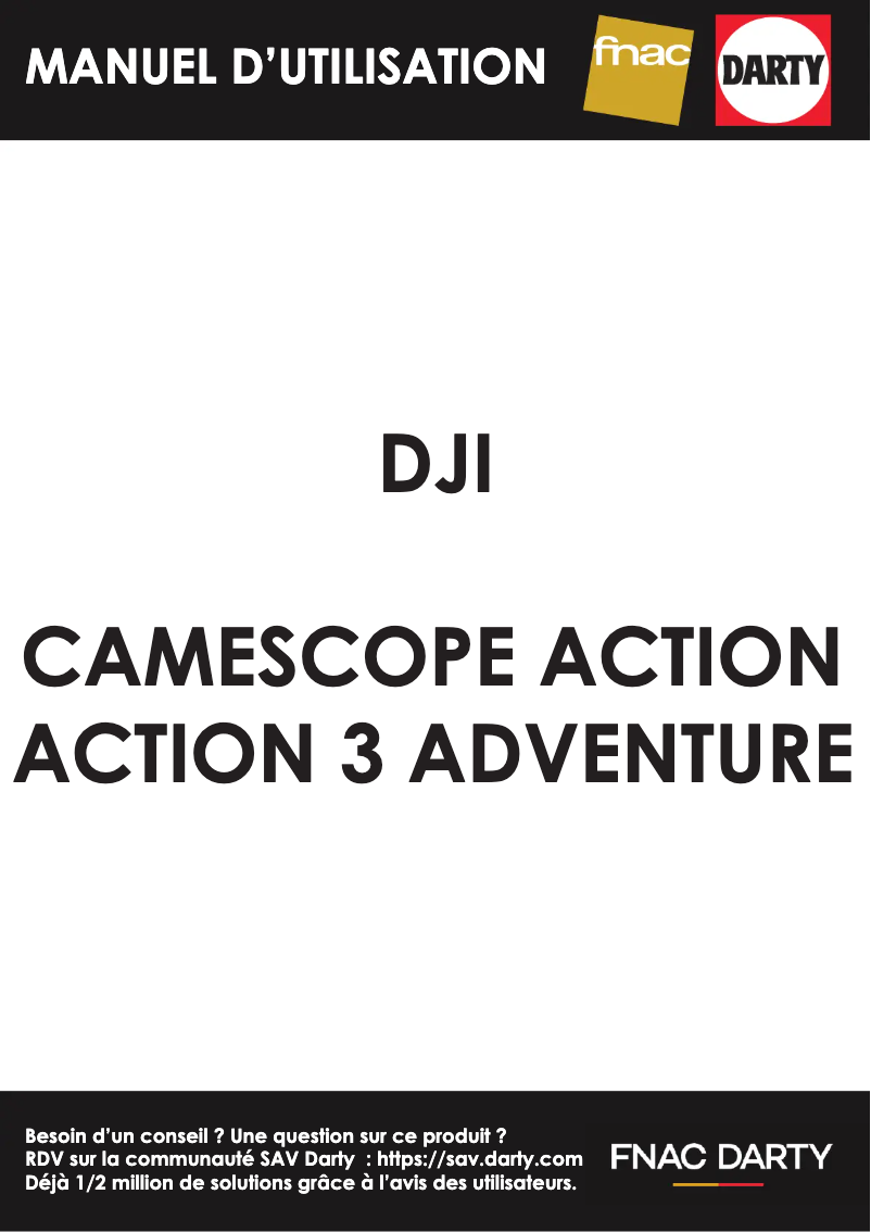 Page n°1 - Manuel utilisateur DJI Osmo Action 3