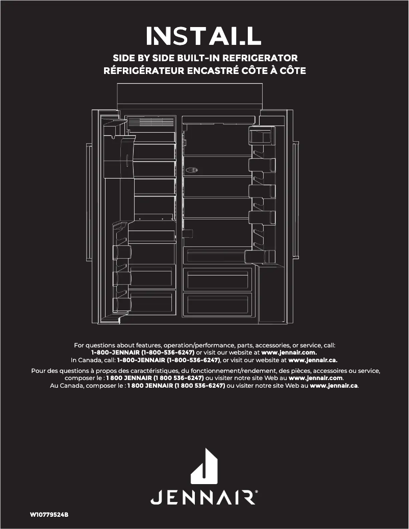 Page n°1 - Guide d'installation JennAir JS42SSDUDE