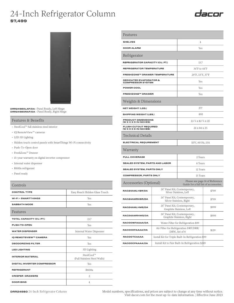 Image de la première page du manuel de l'appareil RAC24AMRHSR