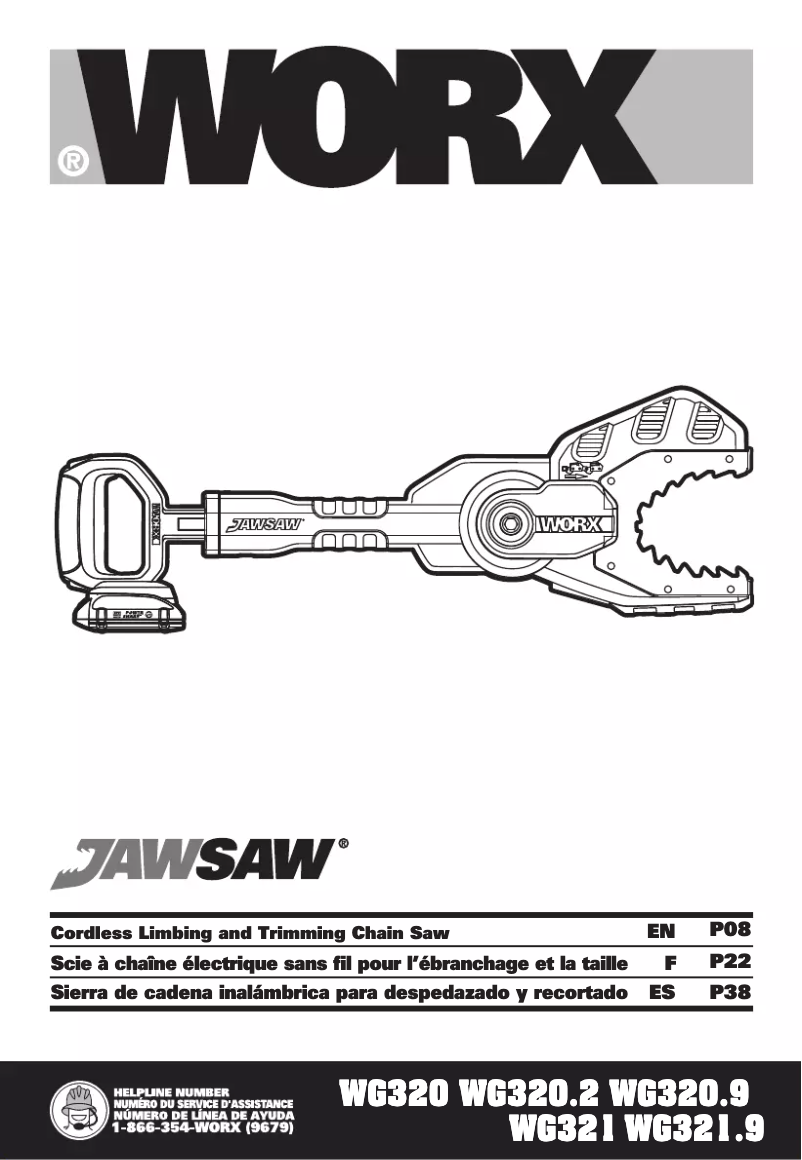 Page n°1 - Manuel utilisateur Worx JawSaw WG320