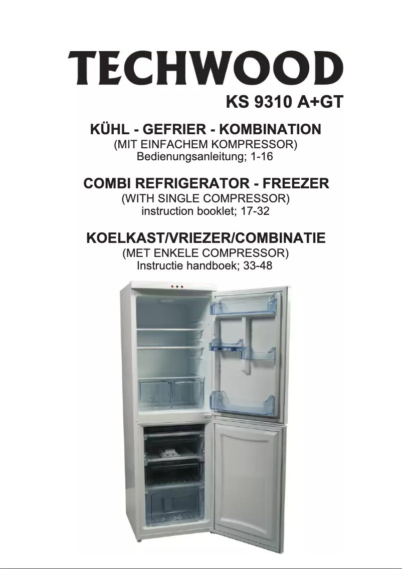 Page 1 de la notice Manuel utilisateur Techwood KS 9310