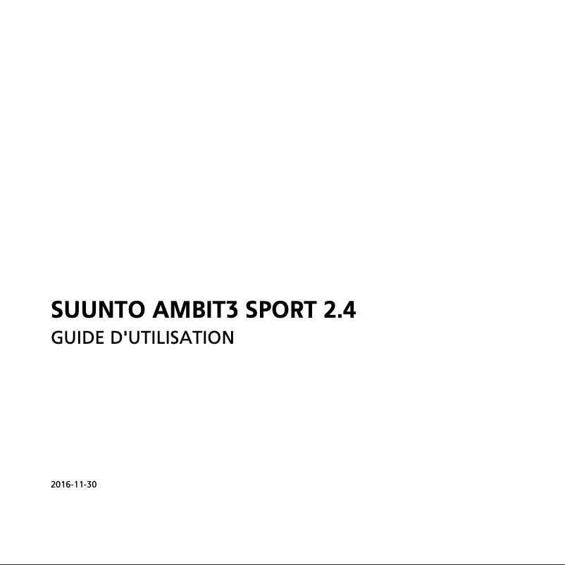Página 1 del manual Manual de usuario Suunto Ambit3 Sport 2.4