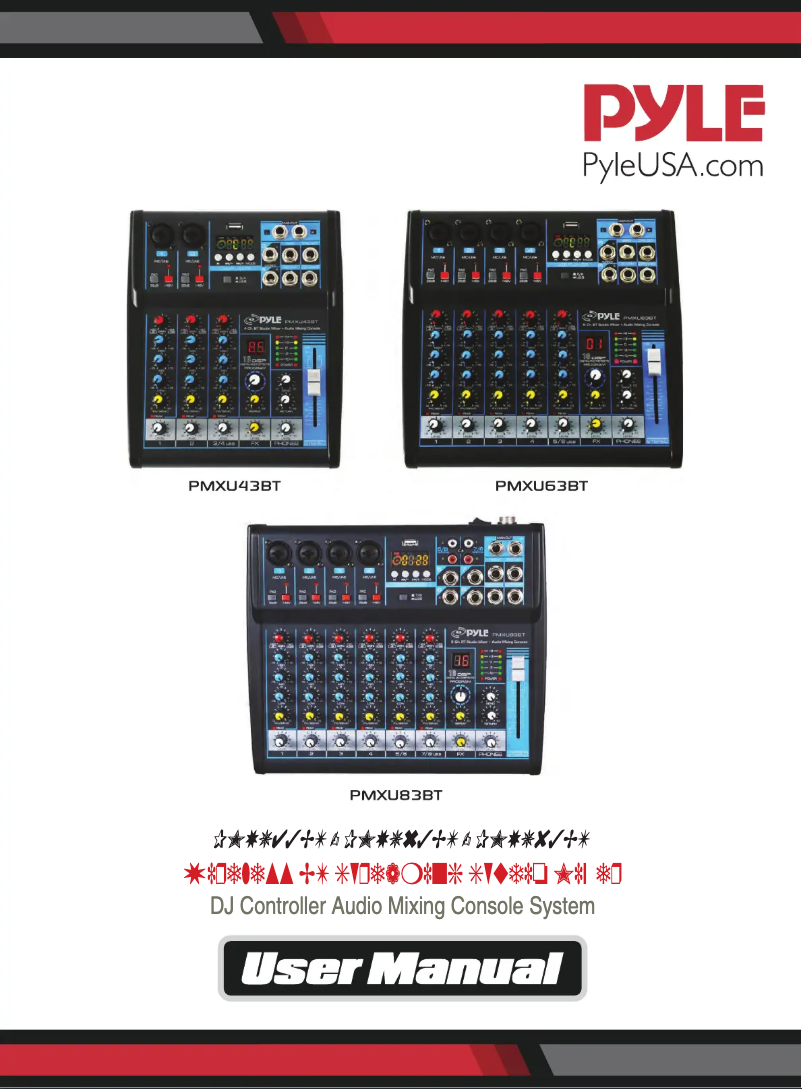 Imagen de la primera página del manual del dispositivo PMXU63BT