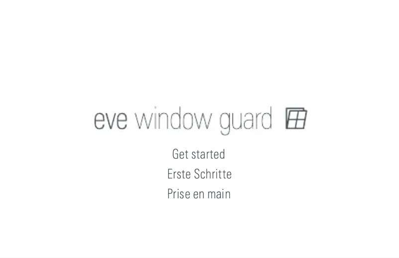 Image de la première page du manuel de l'appareil Window Guard