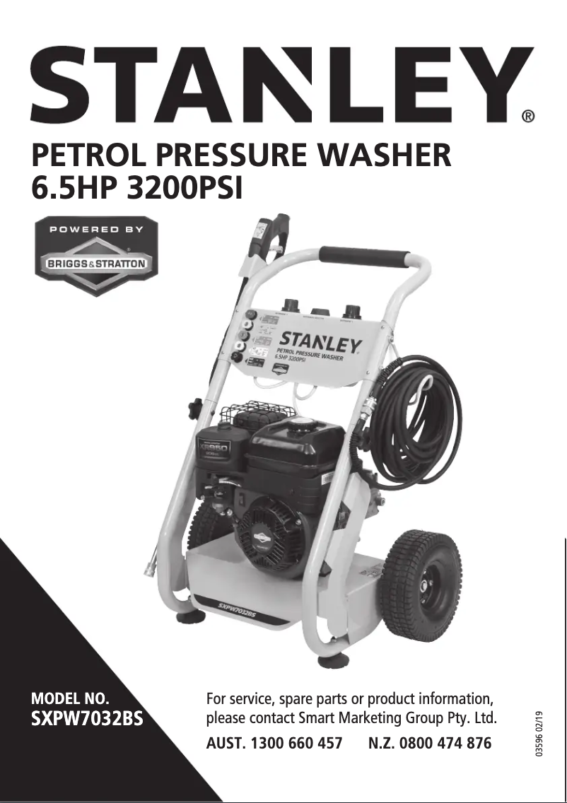 Page 1 de la notice Manuel utilisateur Stanley SXPW7032BS