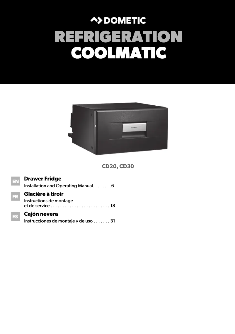 Imagen de la primera página del manual del dispositivo CoolMatic CD 30