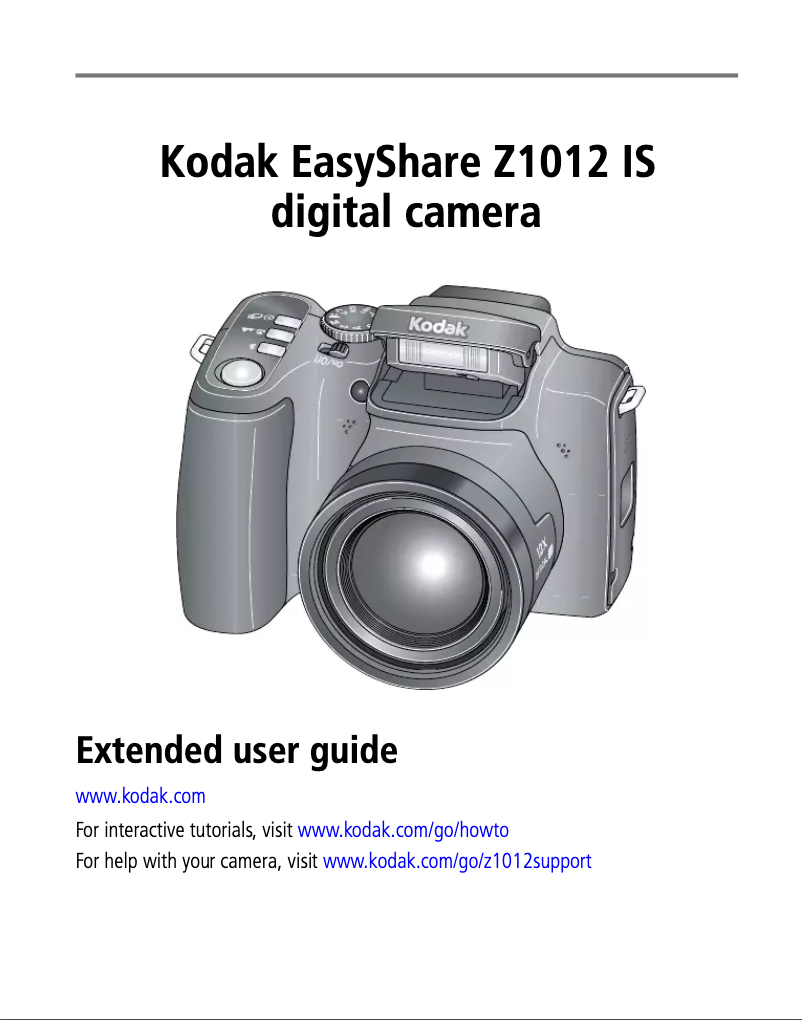 Page n°1 - Manuel utilisateur Kodak EasyShare Z1012 IS