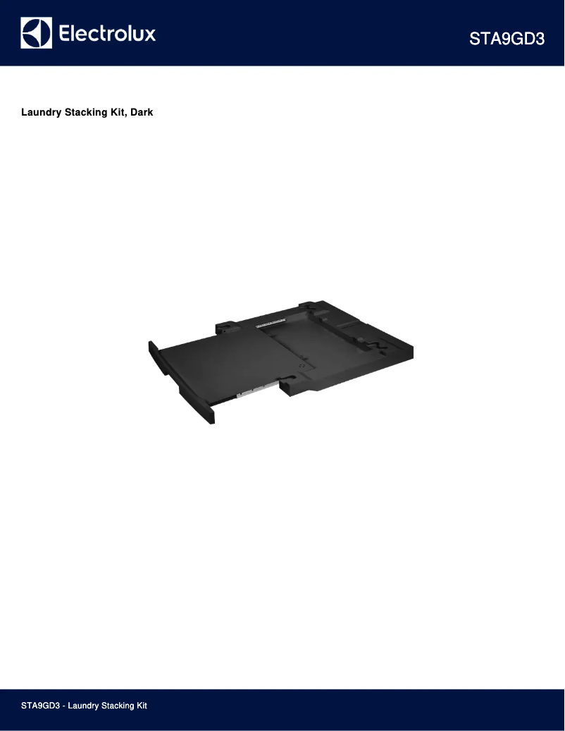 Page 1 de la notice Fiche technique Electrolux STA9GD3