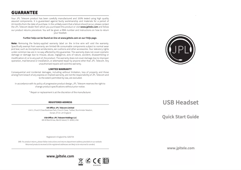 Page 1 de la notice Manuel utilisateur JPL 402S