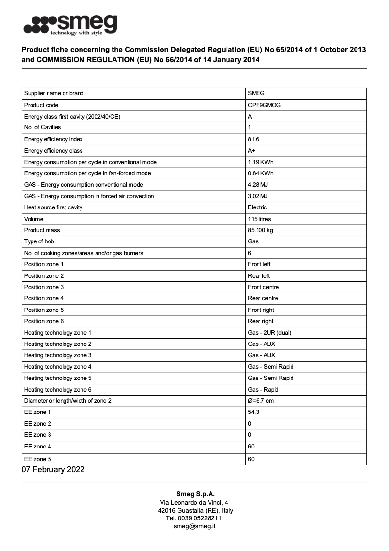Image de la première page du manuel de l'appareil CPF9GMOG