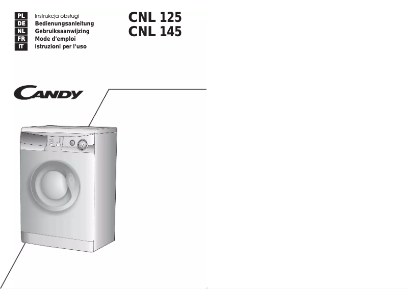 Page 1 de la notice Manuel utilisateur Candy CNL 125-84S