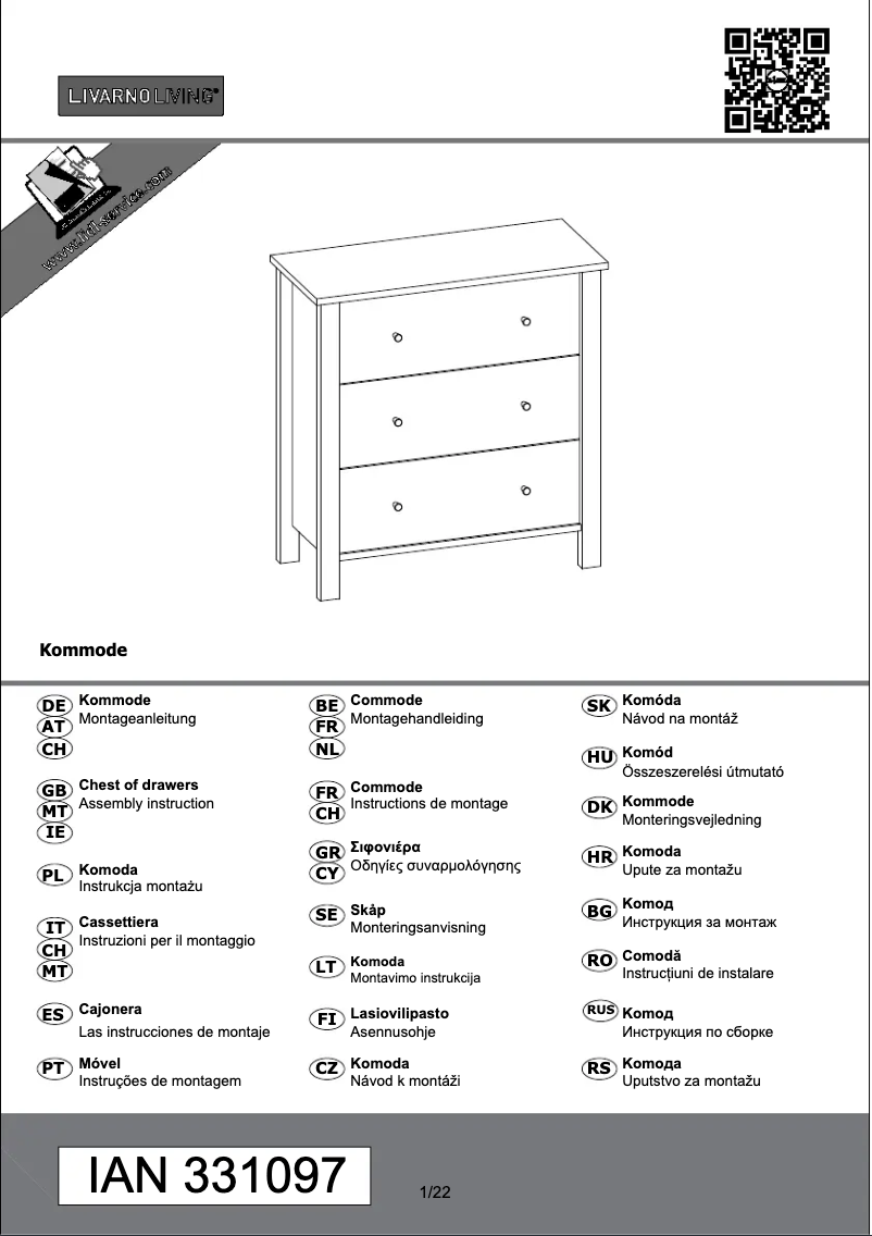 Page 1 de la notice Manuel utilisateur Livarno Lux IAN 333043