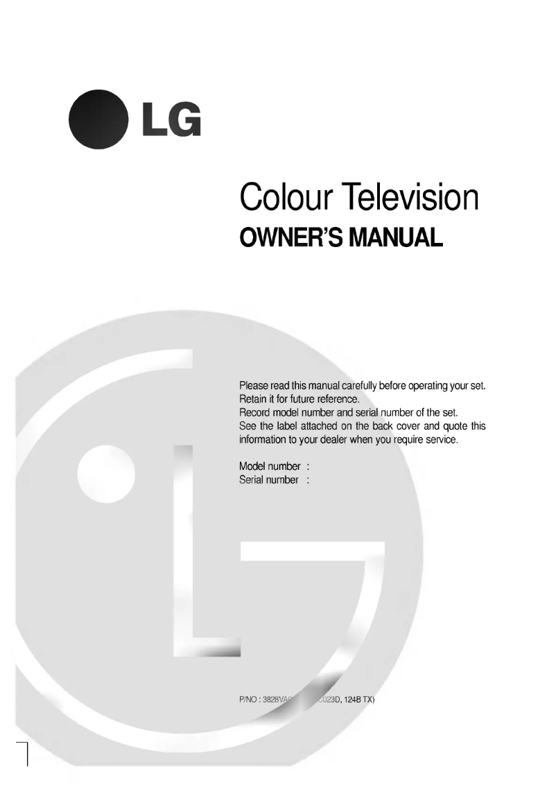 Page n°1 - Manuel utilisateur LG RD-21FA30R