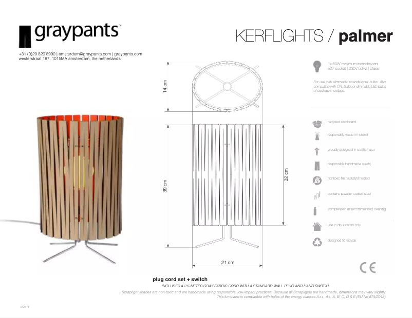 Page n°1 - Manuel utilisateur Graypants Palmer