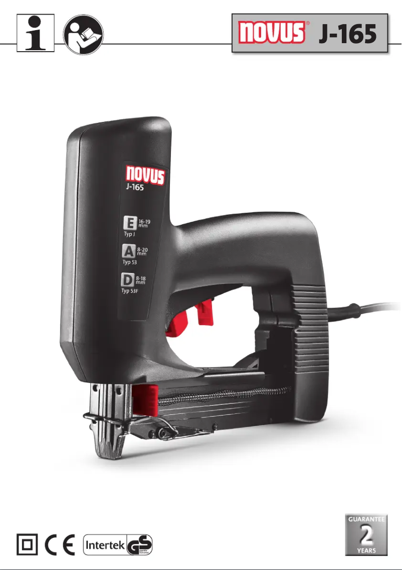 Página 1 del manual Manual de usuario Novus J-165